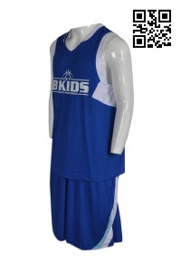WTV127訂購背心球服套裝  設計吸濕排汗球服 學界 製造網眼透氣球服 球服製造商    寶藍色  撞色白色